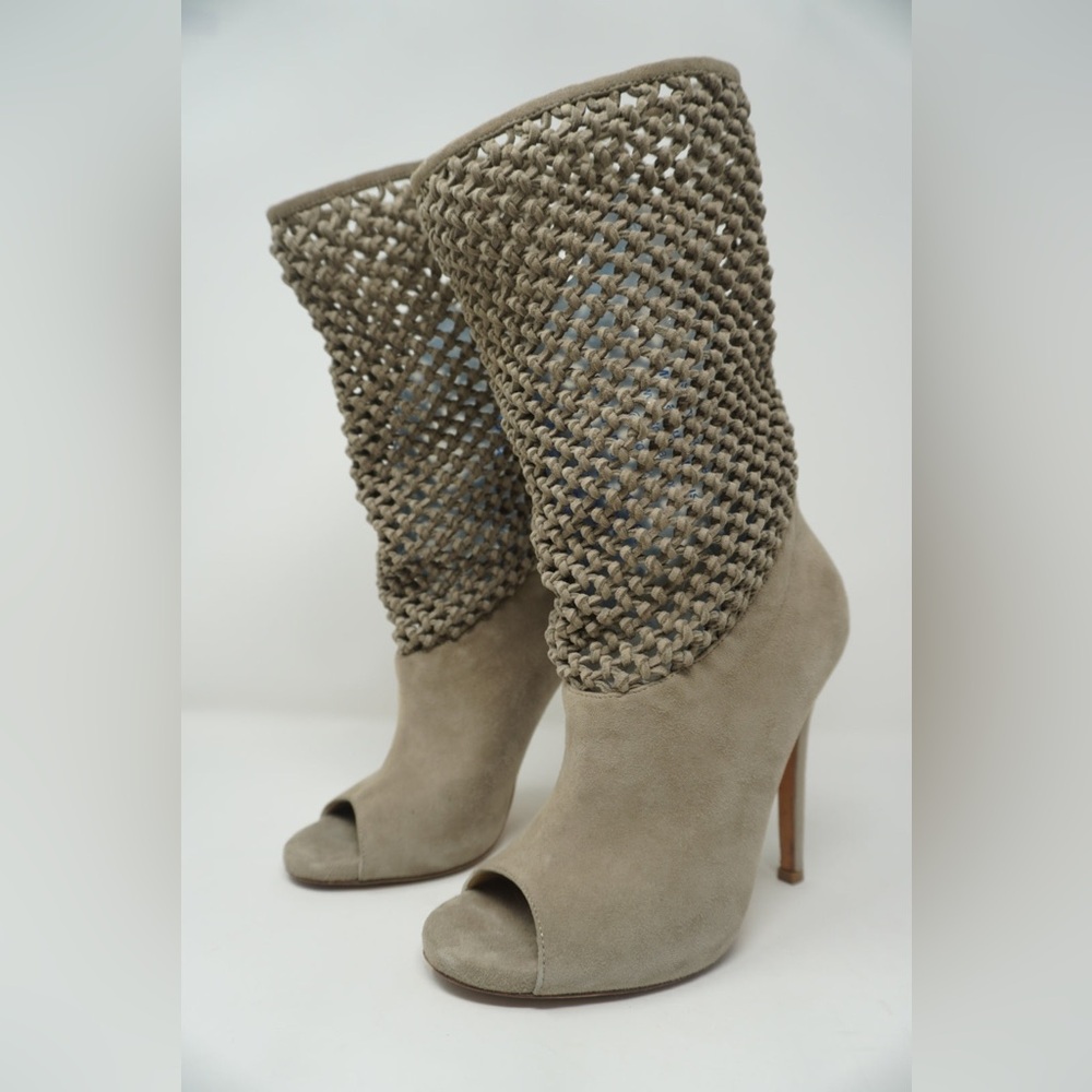 Jimmy Choo London Suede Mesh Accent grey shoes/Boots